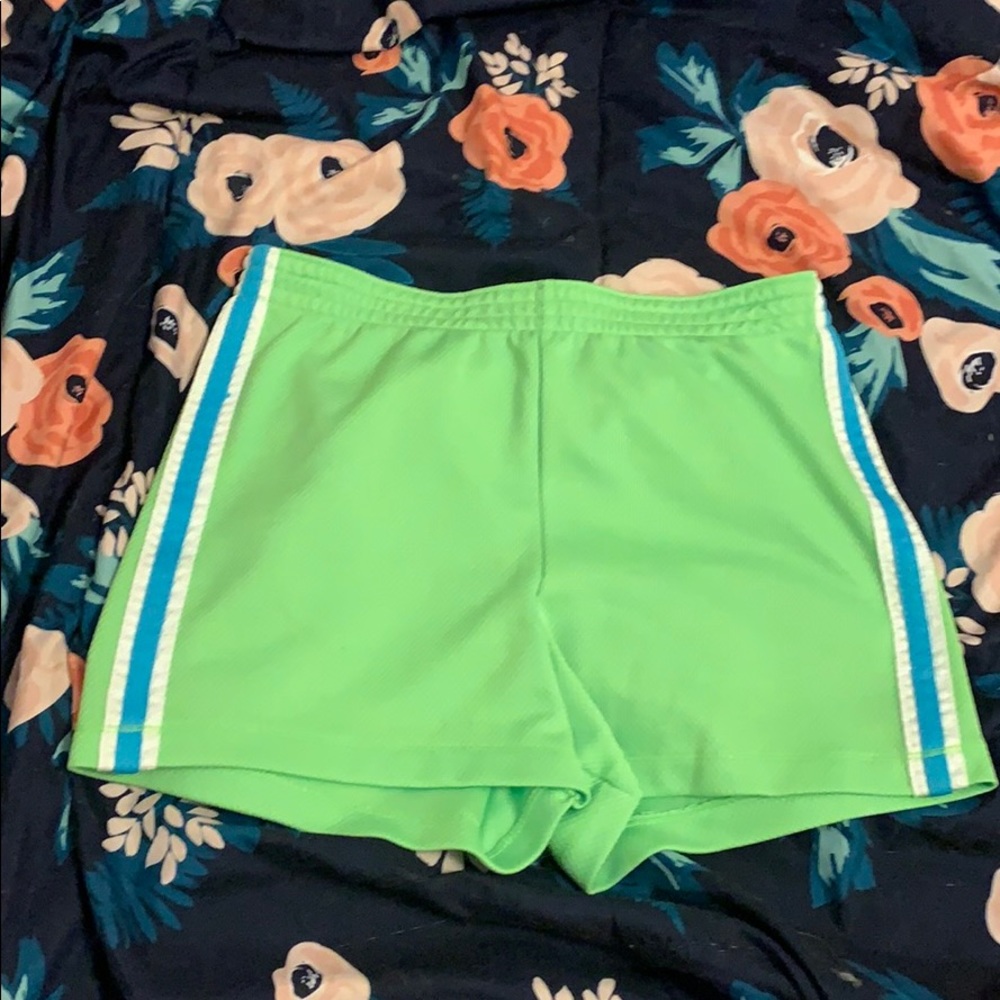 Green and blue shorts